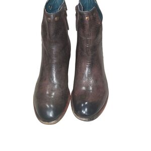 Stylish Brown Leather Ankle Booties